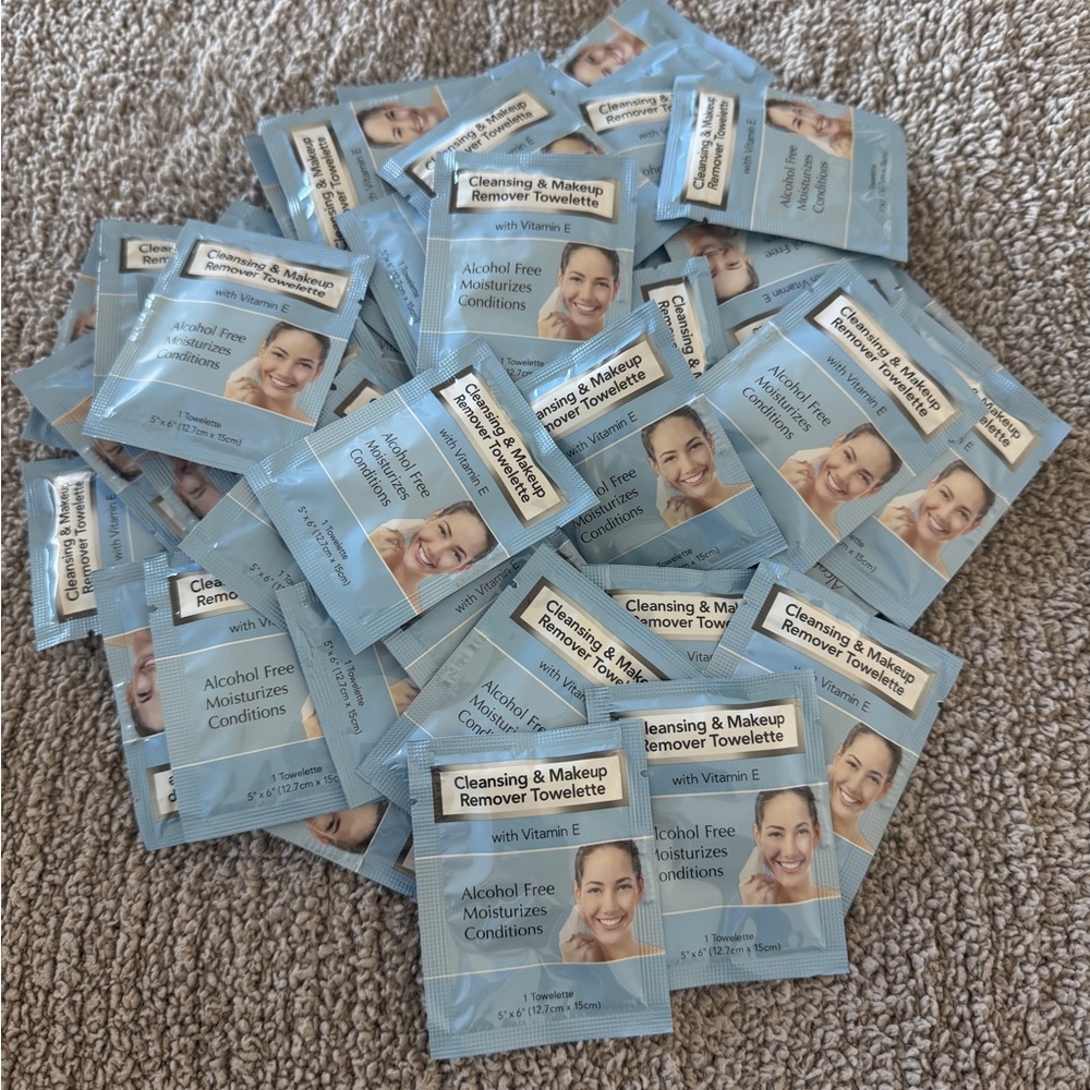 3/$20 New (50 count) Individually wrapped Cleansing & Makeup Remover Towelettes